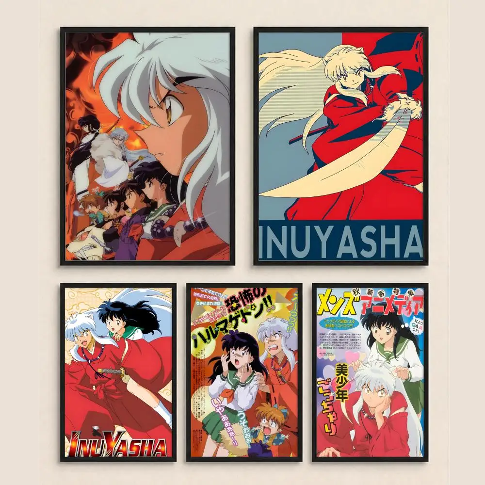 Anime I-Inuyasha Poster HD art, waterproof, sticky wall, home decoration (living room, bedroom, bar), aesthetic