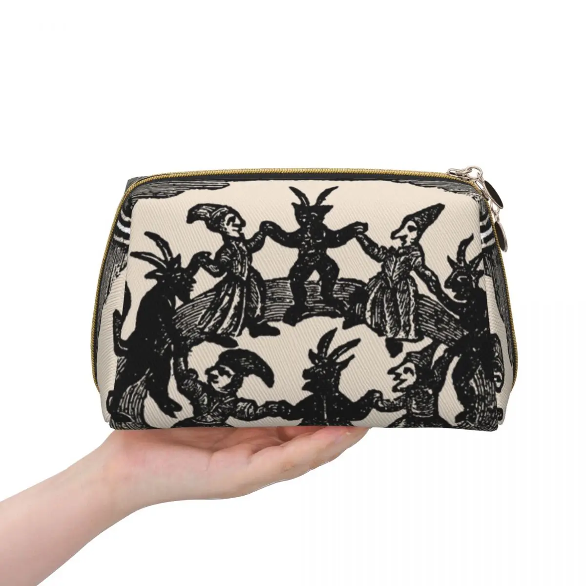 Cute Witches Circle Dance Travel Toiletry Bag for Women Makeup Cosmetic Bag Beauty Storage Dopp Kit