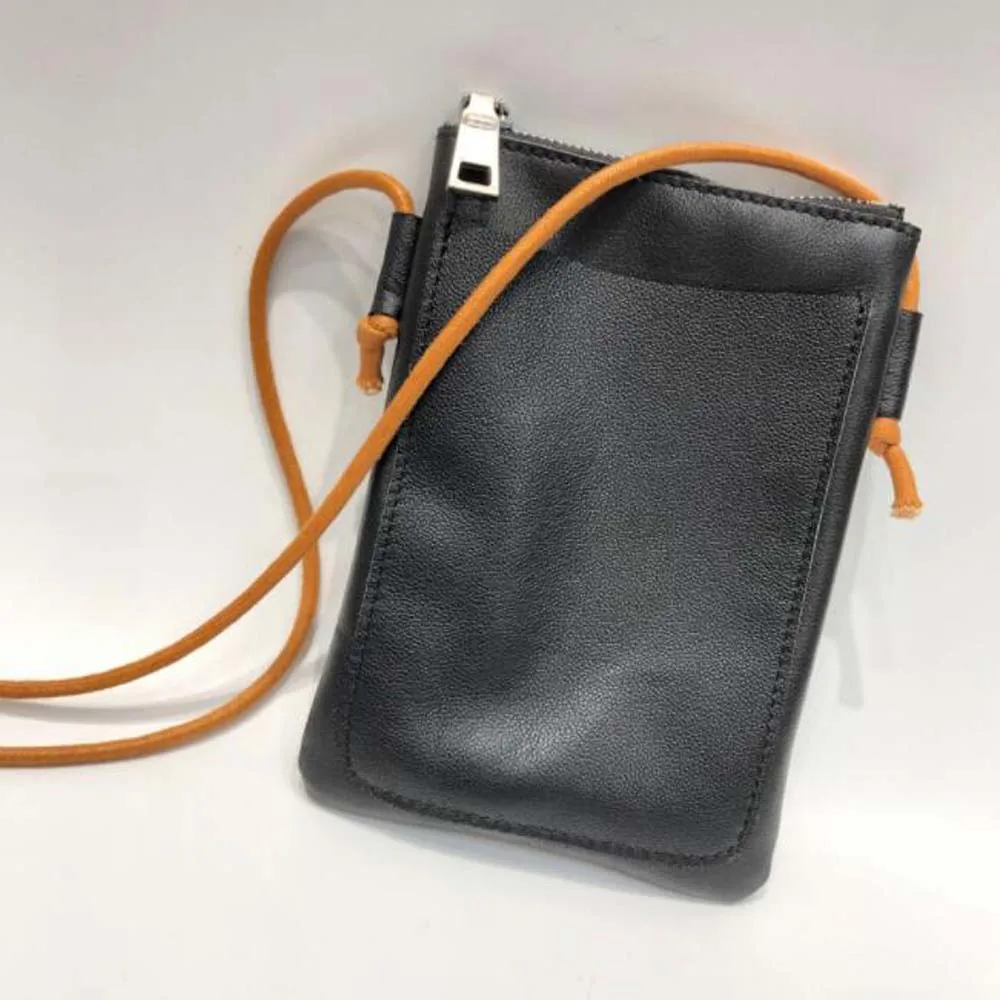 Small Genuine Leather Phone Purse Bag 100% Cowhide Leather Shoulder Bag Mini Women Crossbody Multi Purpose Trendy Purse