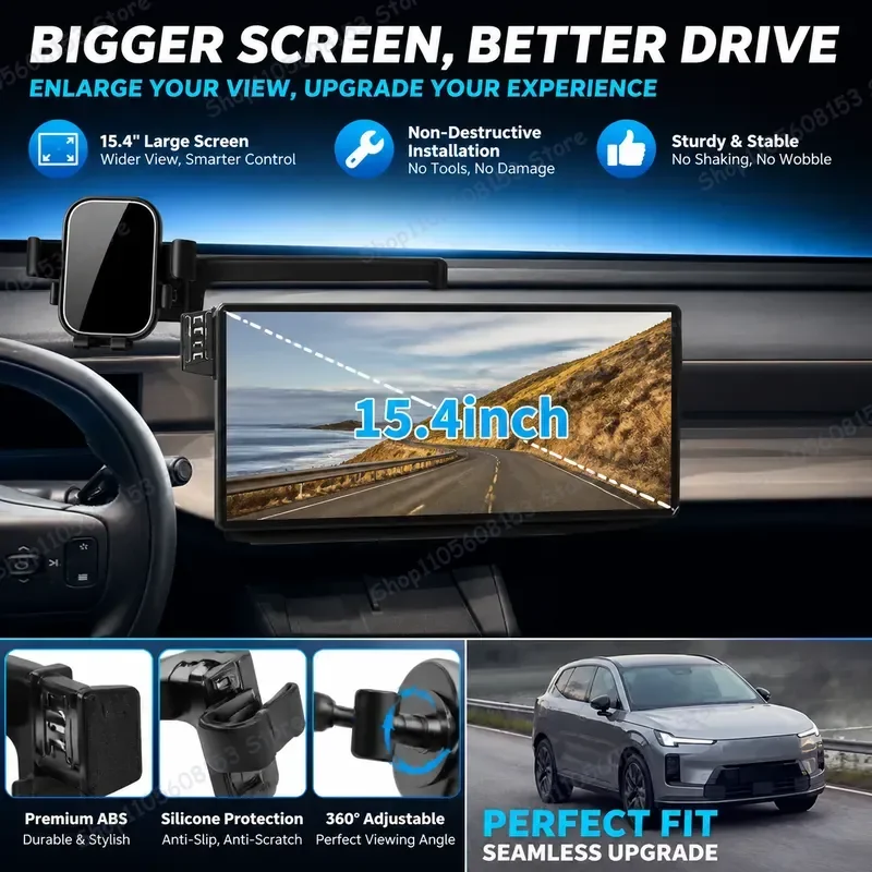For Volvo XC70 2026 2027 2028 Car Phone Holder Clip Mount Adjustable Stable Dashboard Mount No Shake Screen Cradle Auto