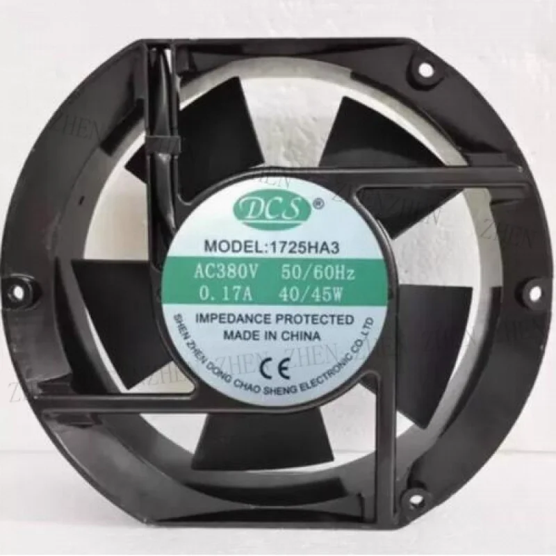 

Y 1 Pc. New FOR DCS 1725HA3 Cooling Fan 17251 AC380V 0.17A 40/45W 17CM 2Pin 5-Blades