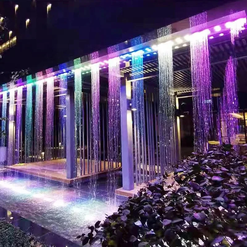 custom.Stainless Steel Metal Floor-standing Waterfall Fountain Wall Feature Home and Garden
