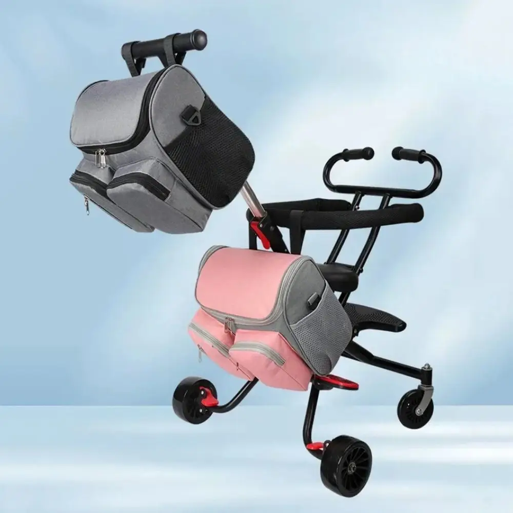 Waterproof Mommy Shoulder Bag Oxford Cloth Multifunctional Stroller Storage Hanging Bag Large Capacity Multi-Pocket