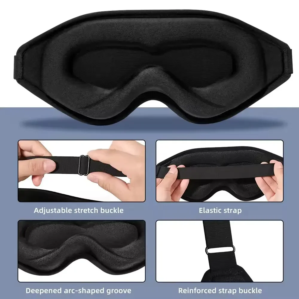 New 3D Sleep Eye Mask, Stereoscopic Men's and Women's Light Blocking Sleep Eye Mask, Travel Eye Mask view 3