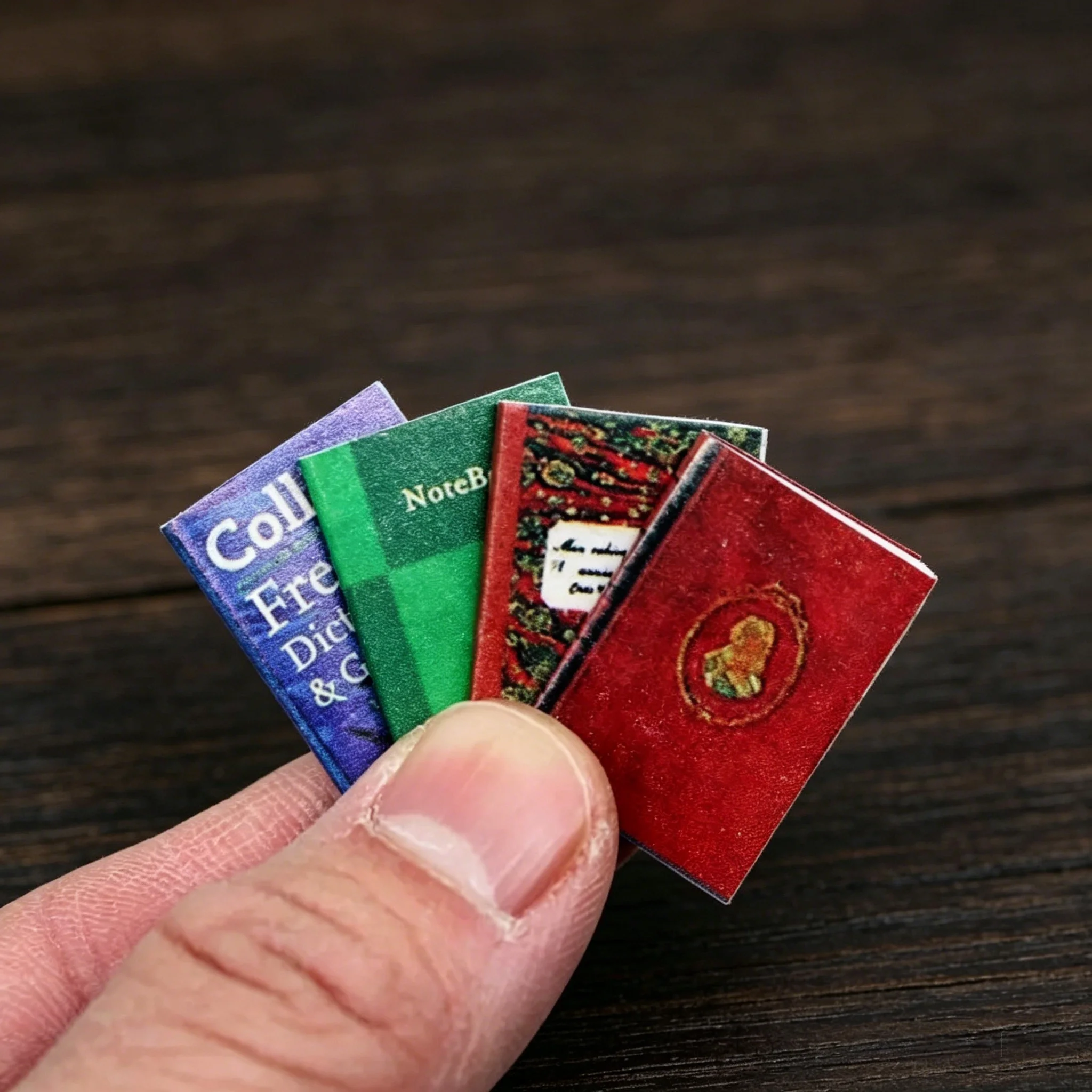 1:12 Scale Dollhouse Mini Colorful Notebook & Magazine Sets, Scene Shooting Props, Miniature Ornaments