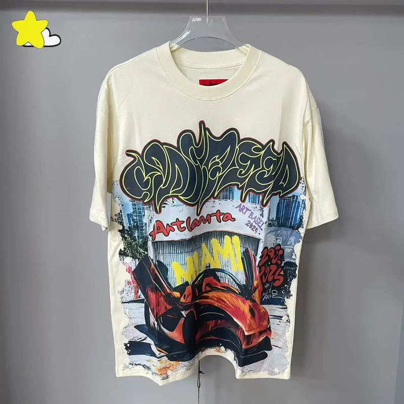 

Apricot Hip Hop Car Graphics Printing God Speed T-Shirt Men Women 100% Cotton Best Quality Cotton Oversized Godspeed T Shirt Tee