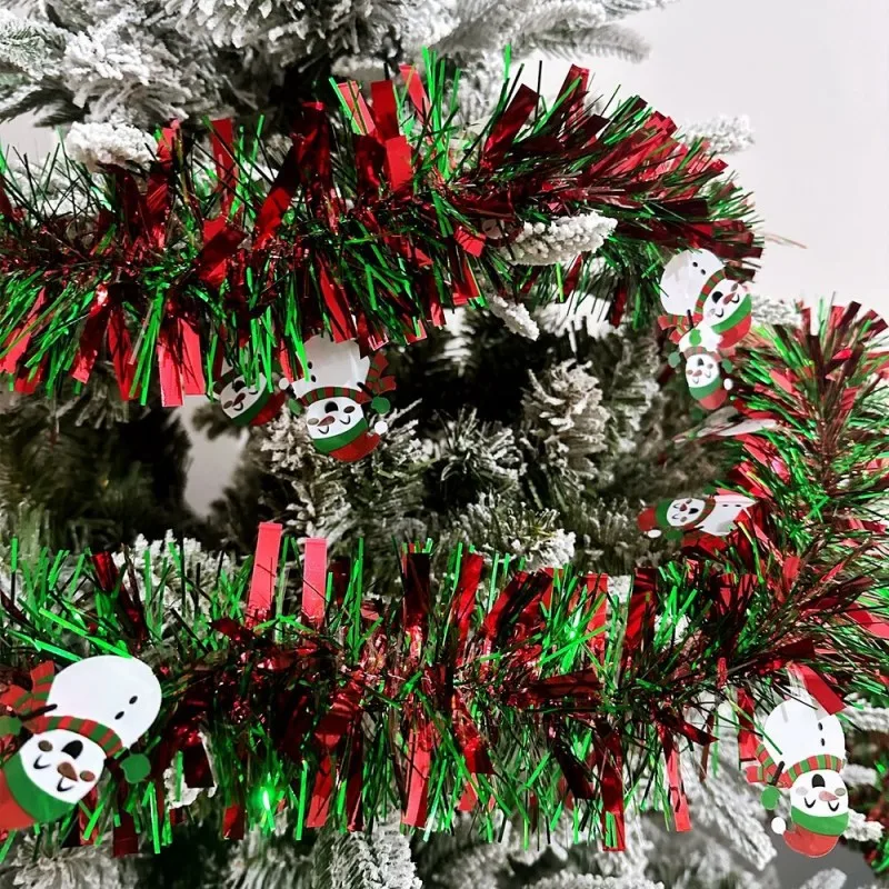 Weihnachtsdekorstreifen Weihnachtsmann Weihnachtsstrümpfe Lebkuchenmann Latte dekorative Top-Streifen