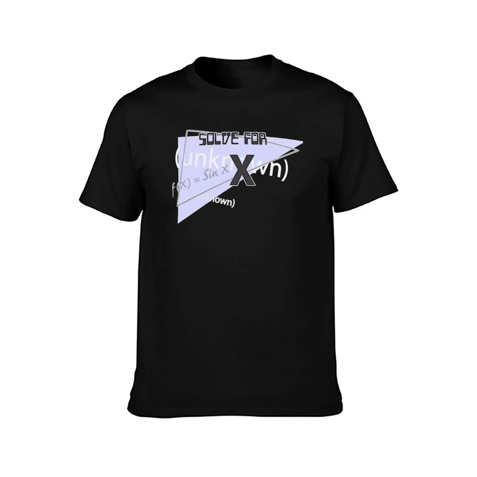 Solve for X Logo for black T-Shirt, Summer Casual Cotton Tee, Oversized Streetwear Tops, Vintage Graphic Print, Unisex Men Women