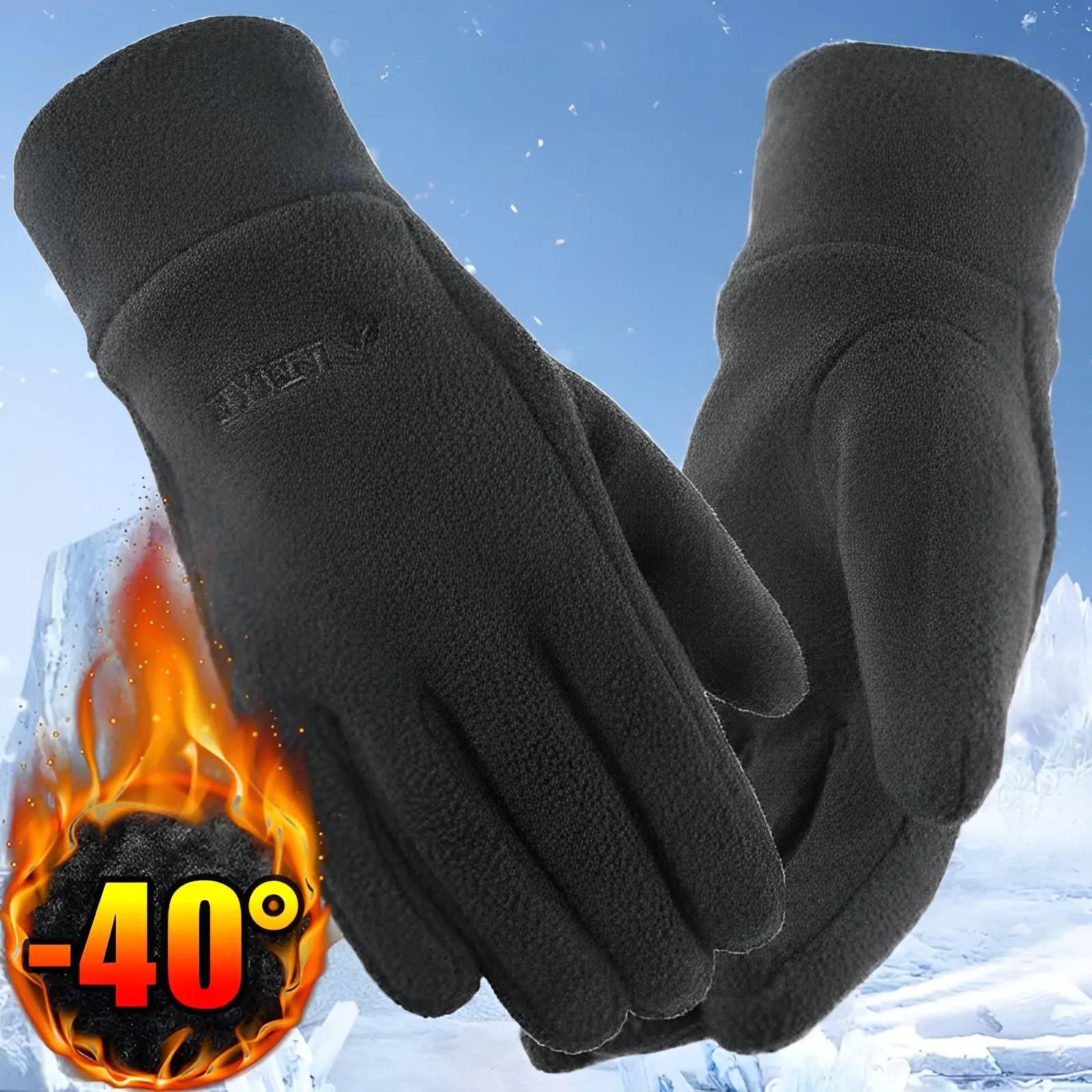 Winter Gloves Men Cycling Bike Women Thermal Fleece Cold Resistance Wind Waterproof Bicycle Warm Outdoor Running Skiing Mitten