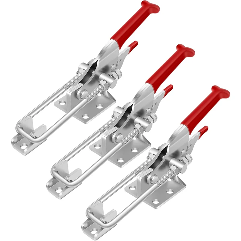 

AT05-Adjustable Latch Lock, 3 Pack Toggle Latch Clamp, Heavy Duty 2000Lbs Holding Capacity For Industrial Equipment