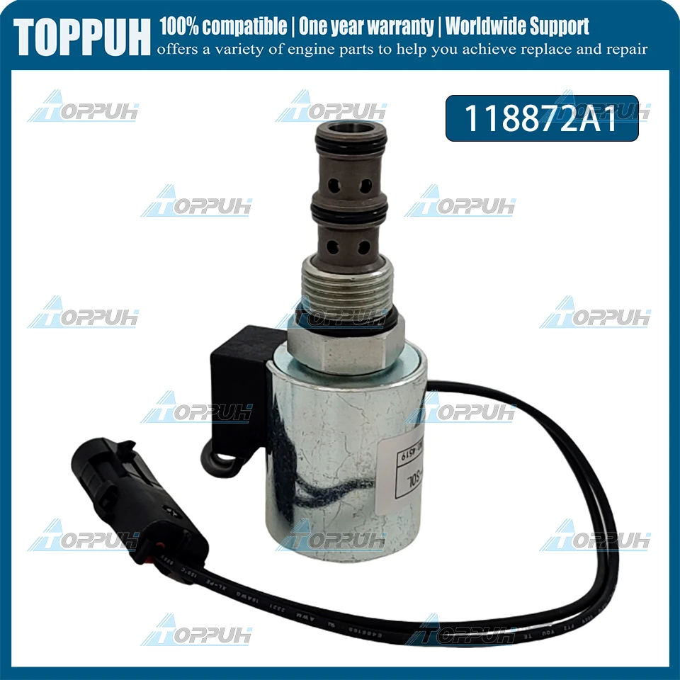 1pc 12V 118872A1 Solenoid Valve for CASE 5120 5130 5140 5150 5220 5240 580K 1971438C3 view 5
