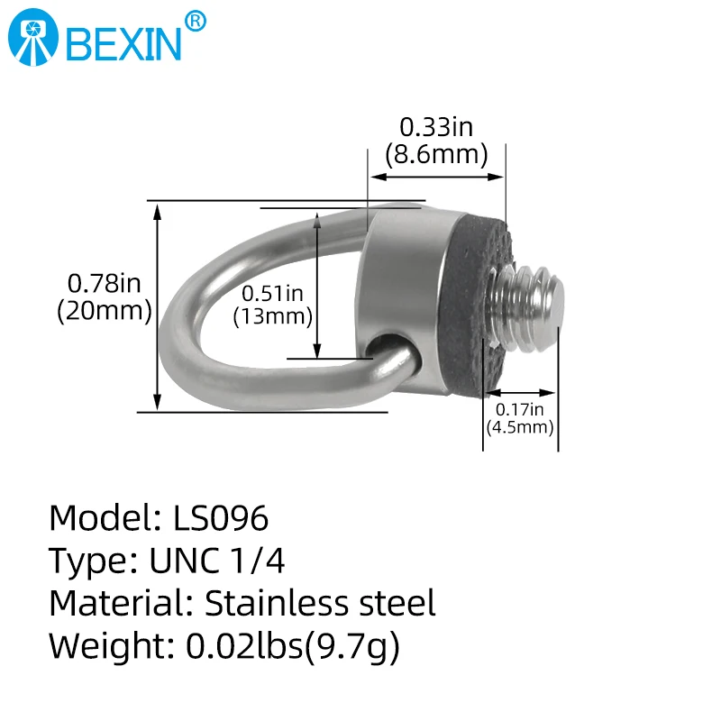 Фотокамера с винтовым креплением с d-образным кольцом 1/4 дюйма с быстроразъемной пластиной для аксессуаров камеры (адаптер в подарок) Фотокамера с винтовым креплением с d-образным кольцом 1/4 дюйма с быстроразъемной пластиной для аксессуаров камеры (адаптер в подарок)