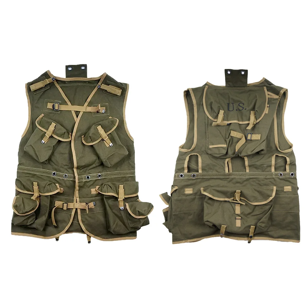 Chaleco D-Day WW2 réplica algodón puro uniforme soldado estadounidense - imagen 5