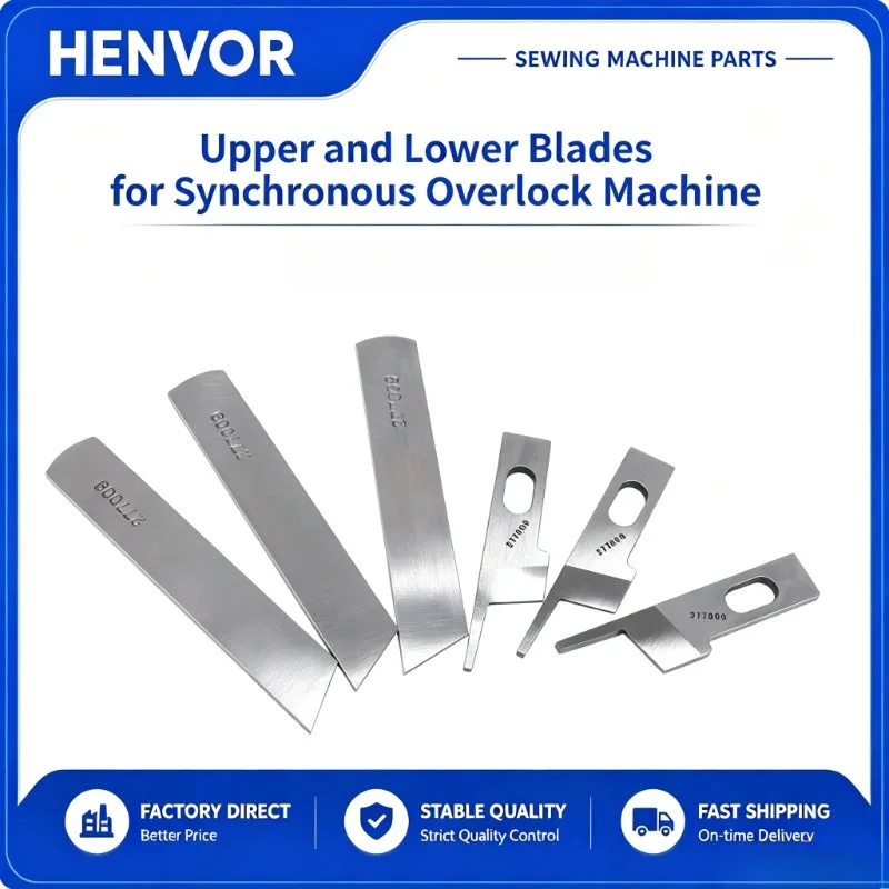 HENVOR 277009 277000 Upper Lower Knife for Overlock Sewing Machine Edge Cutting Sewing Machine Replacement Parts