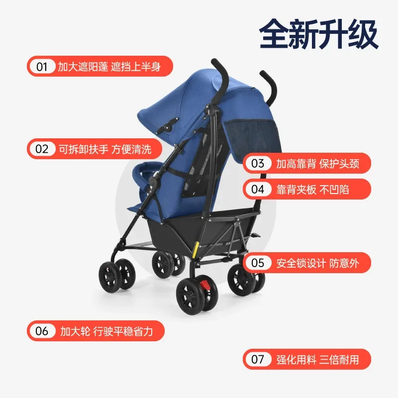 You can sit in a children's cart and walk the baby. The artifact folds the big stroller, travel cart.