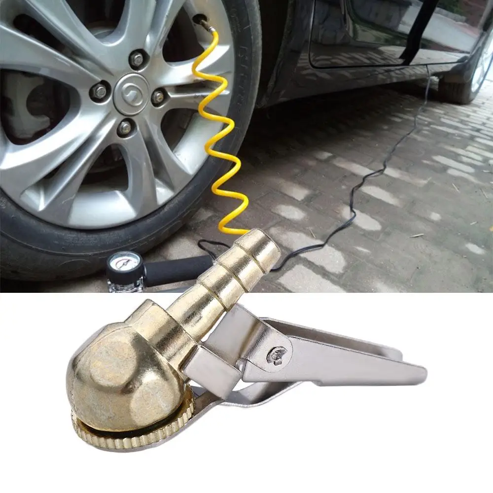 Auto Parts Tire Chuck Tail Plug Connector Inflatable Quick Clip Tire Nozzle Inflator Valve Barb Clip-On Tire Valve Air Chuck