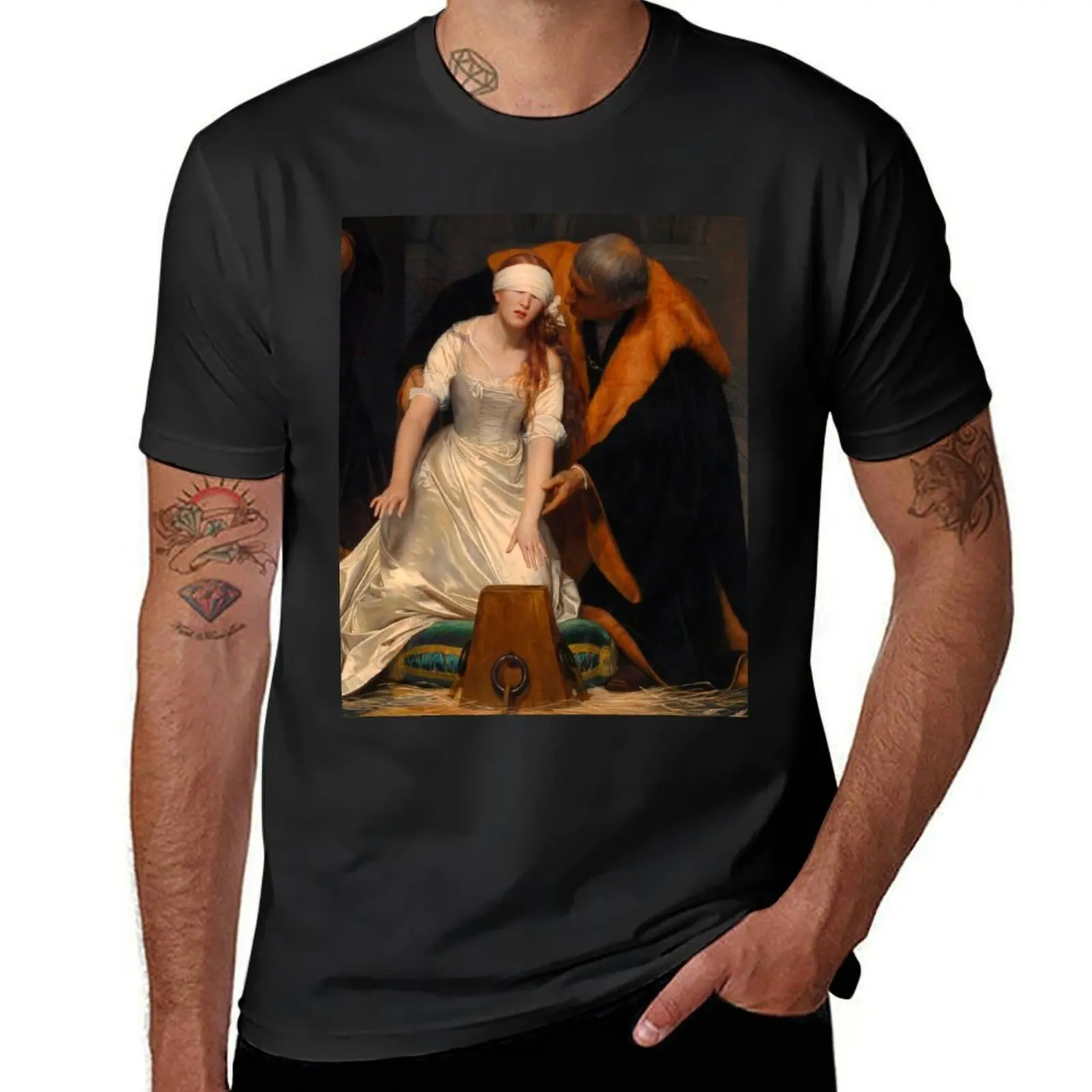 Execution of Lady Jane Grey by Paul Delaroche T-Shirt sublime oversized shirts graphic tees black t shirts for men