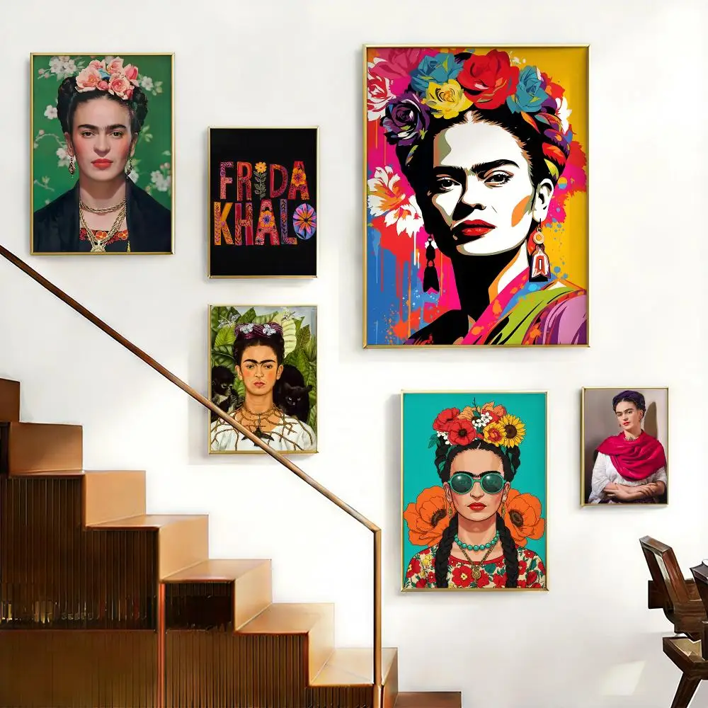 Iconic Artist F-Frida KahloS Poster HD Self-Adhesive No Residue After Removal Ideal for All Kinds of Wall Decor