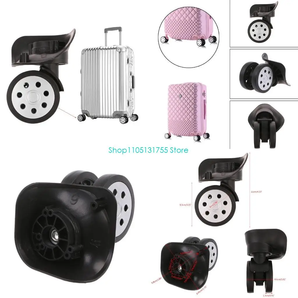 

K0EF 4PCS Luggage 360 Wheel Replacement Suitcase Caster Repair Accessory