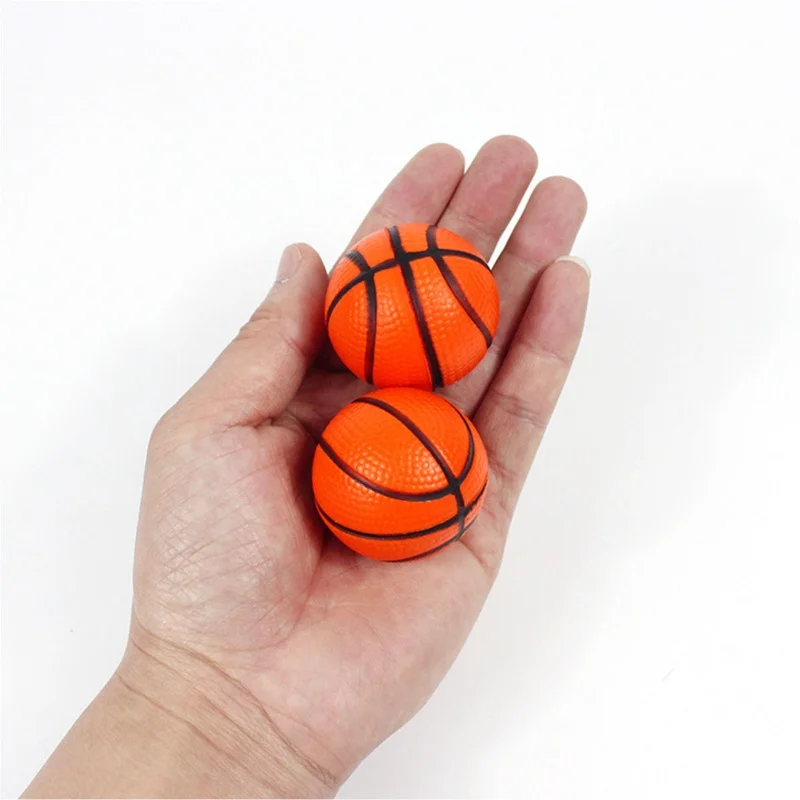 Bolas antiestrés de espuma para niños, juguetes de descompresión de baloncesto, suave, elástico, presión de ventilación, 12 piezas