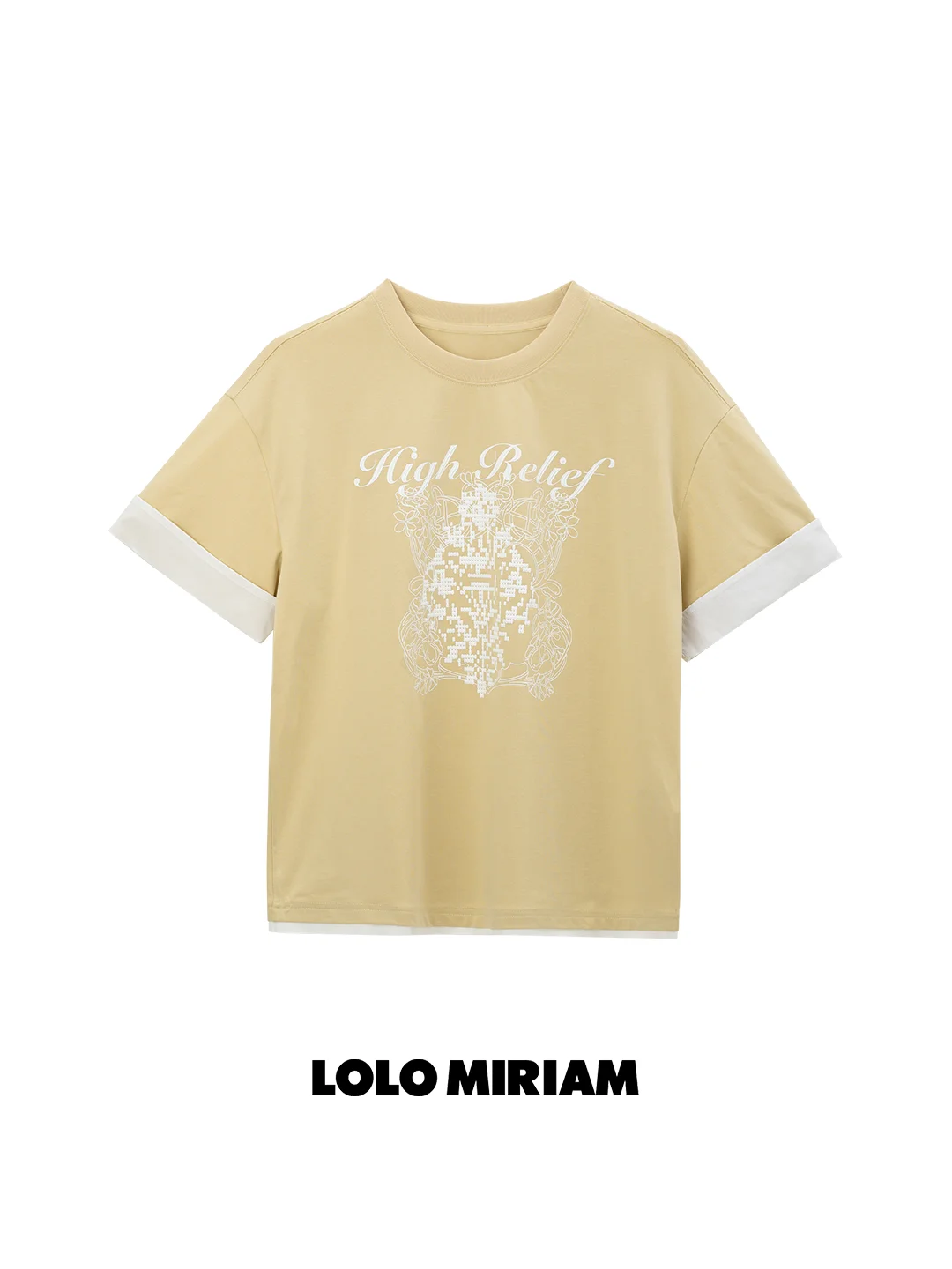 

Летняя футболка Lolo Miriam с цветным принтом и рюшами на рукавах, повседневная, свободного кроя, удобная, дышащая, женская.