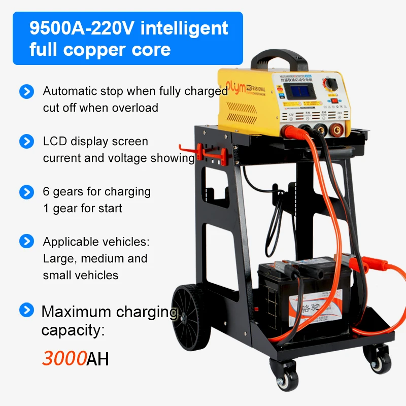 Intelligent Portable Car Battery Charger And Jump Starter For Automotive Truck 12V 24V Battery Charger For Car