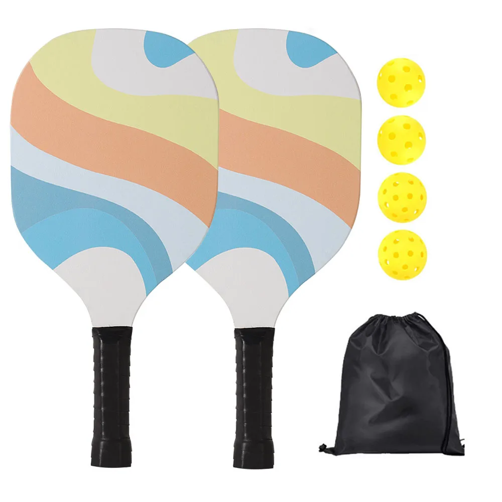 

Pickleball Paddles Set of 2, Lightweight Ball Rackets 2 Pack with 4 Balls, 1 Bag, Pickle Ball Paddle Set for Men and Women