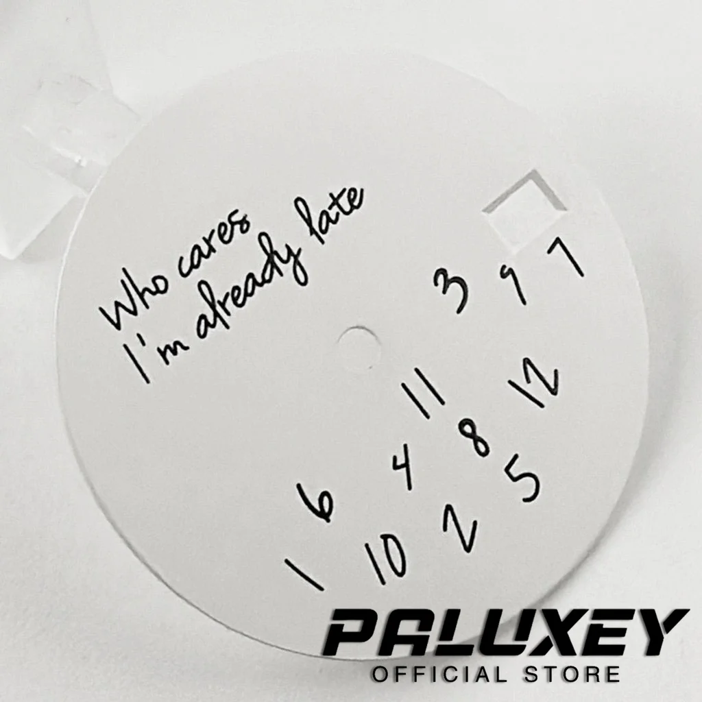 28.5mm New Log Modified Watch Face Watch Dial For NH35 4R35 Movement Who Cares Lt's Already Late Watch Accessories