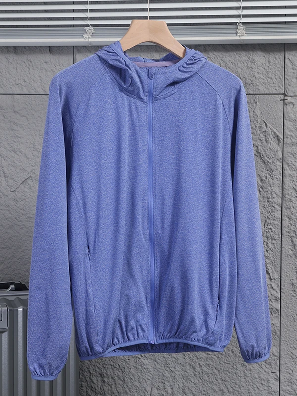 

Men's Summer Qui Dry Breathable Hooded Sun Protection Skin Jaet Moisture ng Proc Outdoor Faion Urban Sle Jaet