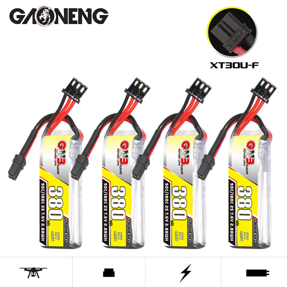 Originele Gnb 7.6V 380Mah 90c/180c Lipo Batterij Voor Bèta75x Rc Helikopter Quadcopter Fpv Racing Drone Reserveonderdelen Hv 2S Batterij