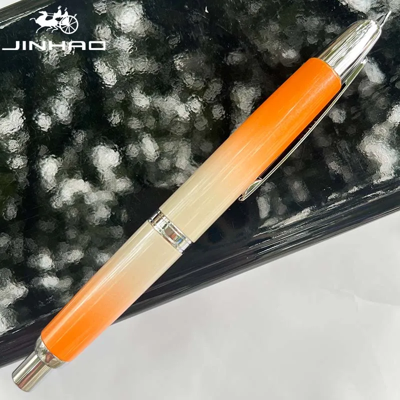 JINHAO 10-pers Vulpen Intrekbare EF/F-punt Metaal met clip Schrijven Inkt Pen Converter Schoolbenodigdheden Briefpapier PK A1 A2