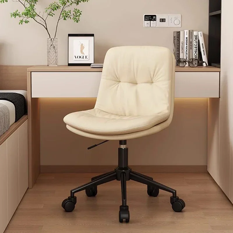 

Leather Comfortable Office Chair Dresser Sedentary Simple Swivel Office Chair Modern Backrest Cadeira Para Escritorio Furniture