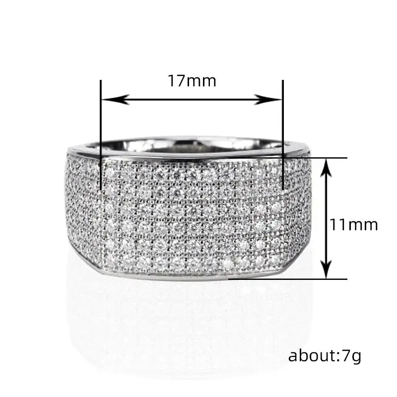 Huitan Full Bling Iced Out Rings for Women Luxury Silver Color Crystal Finger Rings Wedding Engagement Bands Hot Trendy Jewelry