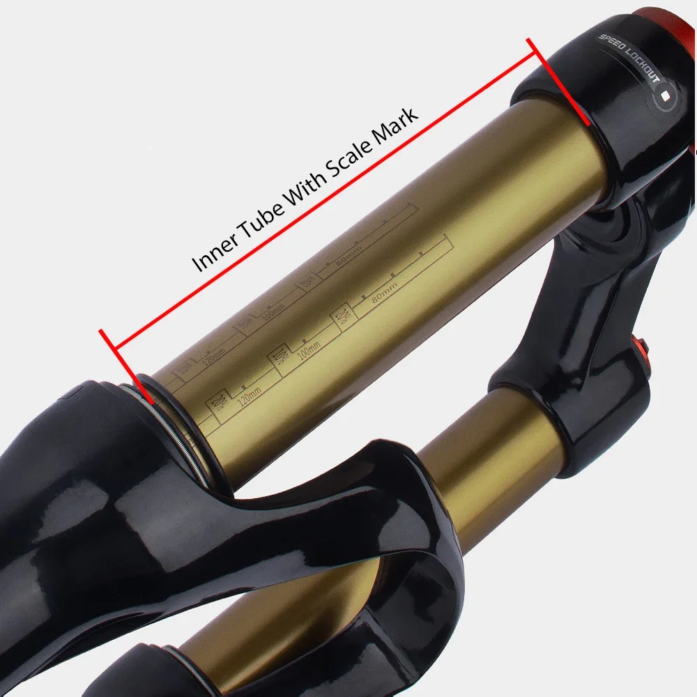 Bolany MTB Oil Air Suspension FrontForkMagnesium Alloy Shock Absorber 120mm Fork Stroke 26/27/29inch Quick Straight/Tapered Tube