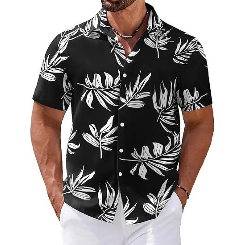 

2025Новый креативный дизайн в гавайском стиле для Amazon Independent Store в Европе и Америке. Мужская мужская печать с коротким рукавом S.