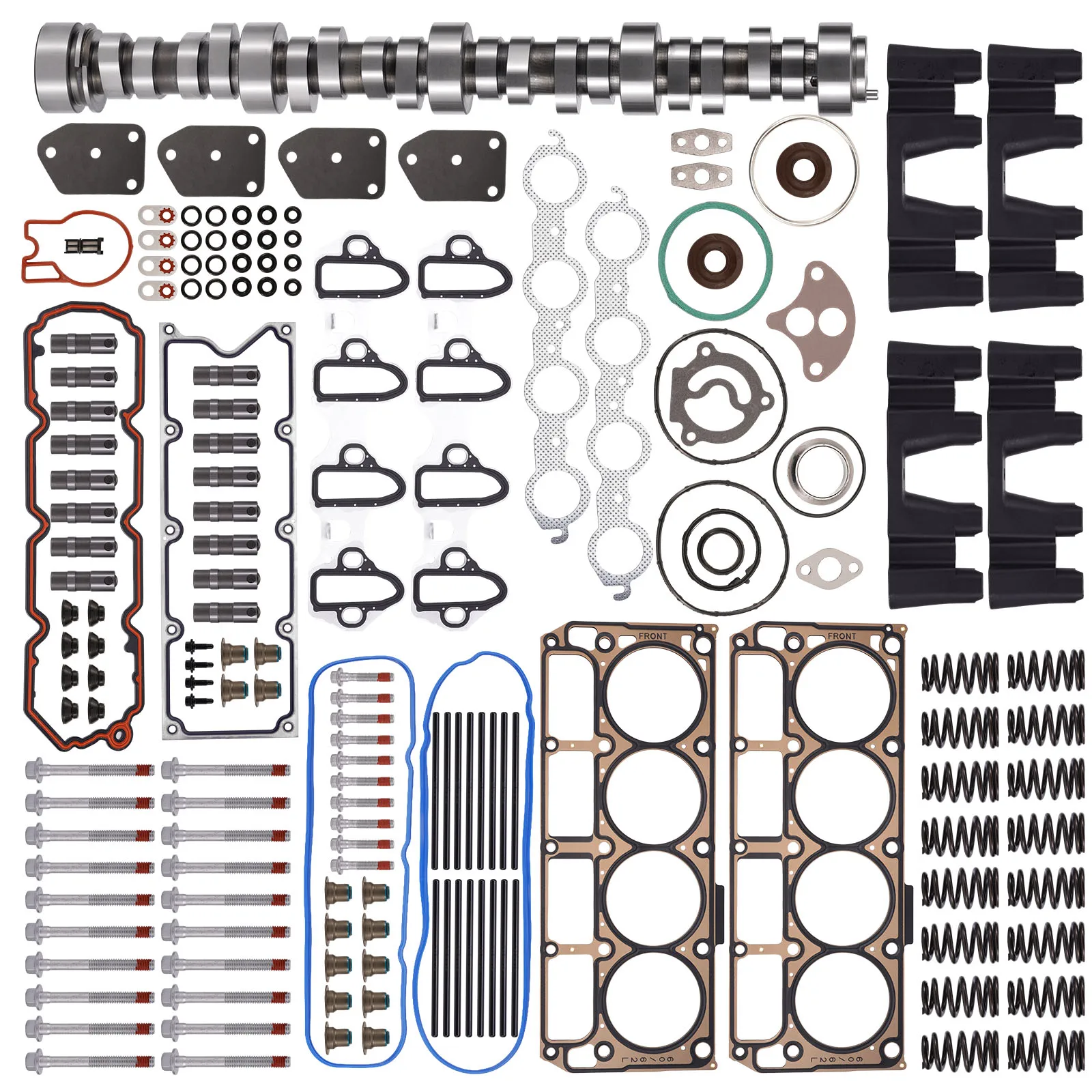 Stage 2 V2 Camshaft Gaskets Lifter Pushrods For Cadillac Pontiac LS1 LS2 LS3 LS6