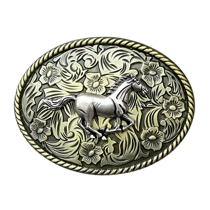 Steed Mustang belt buckle Western style