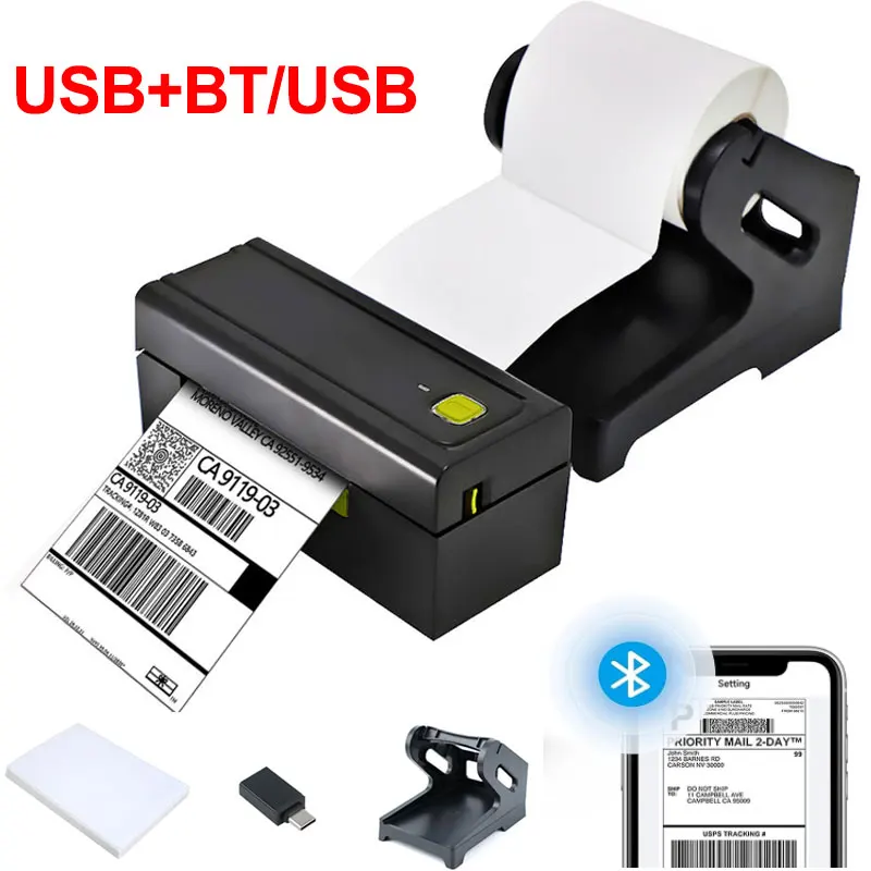 Bluetooth Thermal Shipping Label Printer 4x6 Label Printer for Shipping Packages For Android iPhone Windows for Ebay Shopify