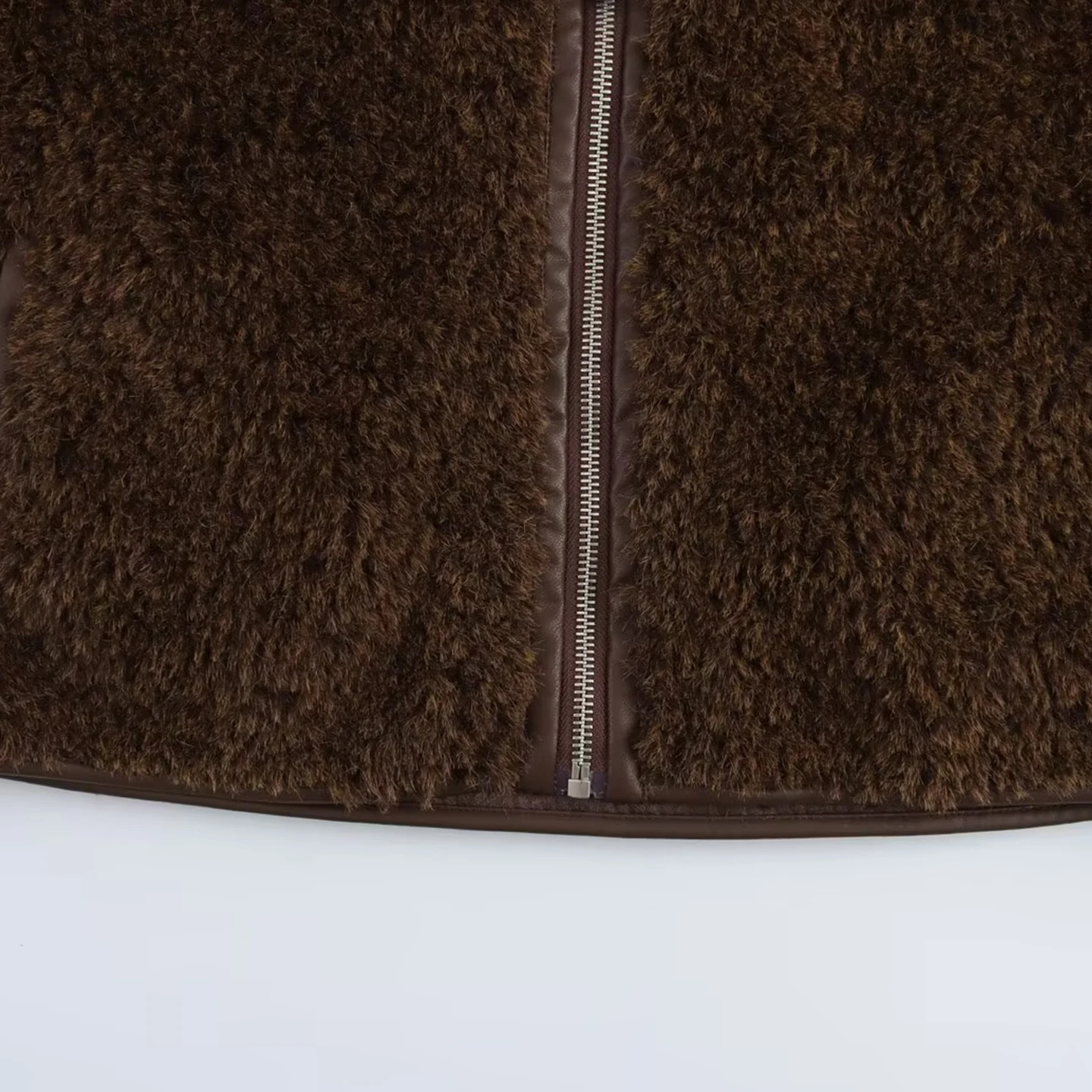 معطف فرو نسائي فضفاض من Ele round Ne Zipper قابل للاستخدام الفردي من العلامة التجارية Sle Z طويل Sve مناسب للشباب