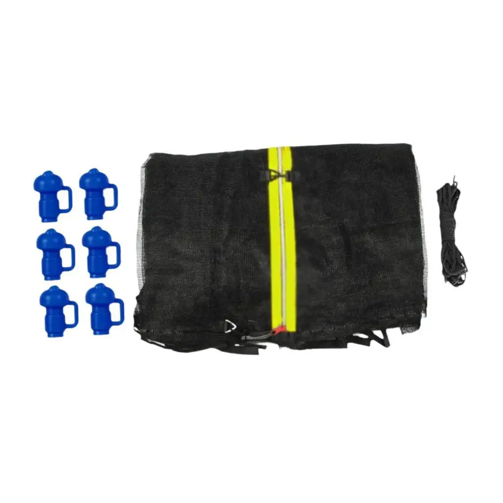Trampoline Secure Enclosure Net Barrier Net Weather Resistant with Pole Caps