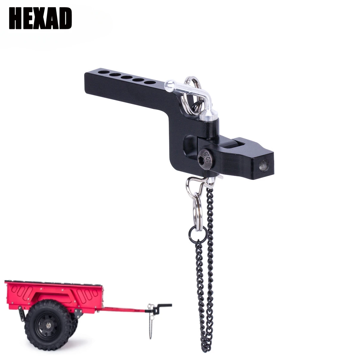 CNC Trailer Hook Rescue Accessories for 1/10 RC Crawler Axial SCX10 90046 TRX4 RC4WD Redcat TF2 CC01 Simulation Decoration Parts