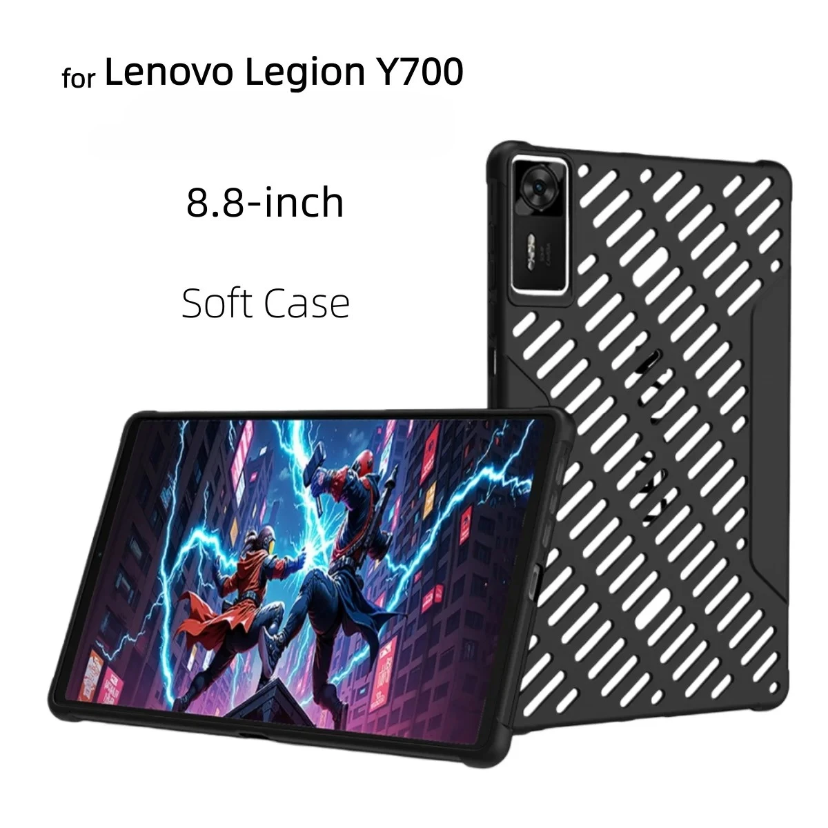 Flip Cover for Lenovo Legion Y700 Tablet Case Gen4 Gen3 Gen5 8.8 Inch Soft TPU Back Cover for Legion Tab Gen 5 4 3 Tab Cases
