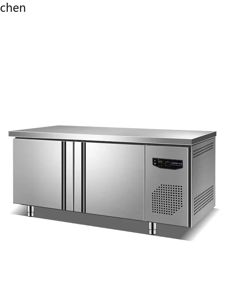 

Fresh-keeping Workbench Commercial Freezing Double Temperature Stainless Steel Kitchen Refrigerator Flat Cold Operator