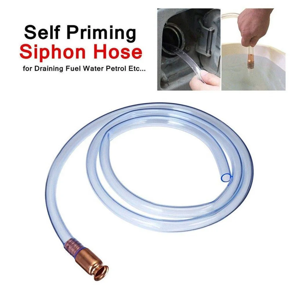 Self Priming Siphon Hose Crystal Clear Food Grade Tubing 5.9ft Length 0.07in Thickness Multipurpose Siphon Hose For Water