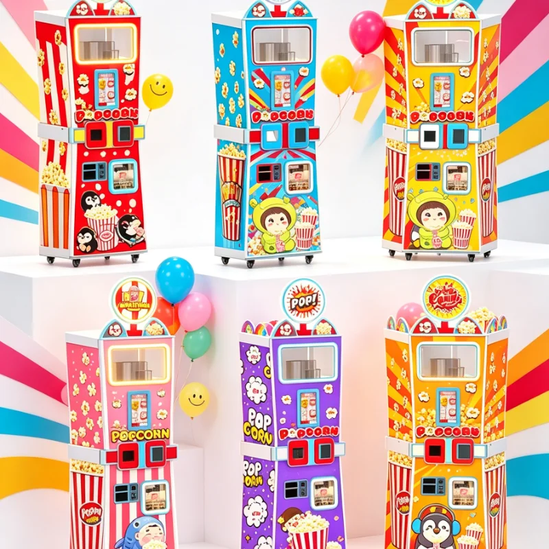Customized Electric Corn Puffing Machine Floor Standing Stainless Steel Kettle Popper for Snack Shop Sale