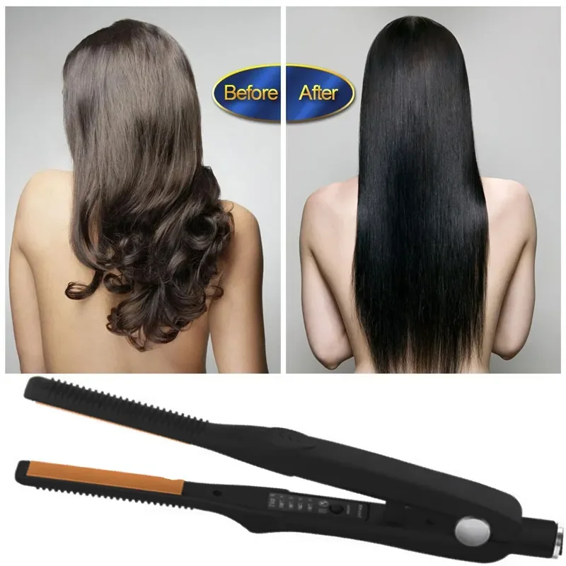 Mini Teddy Wave Hair Straightener Thin Pencil Flat Iron Titanium Professional Salon Hair Curler for Short Hair
