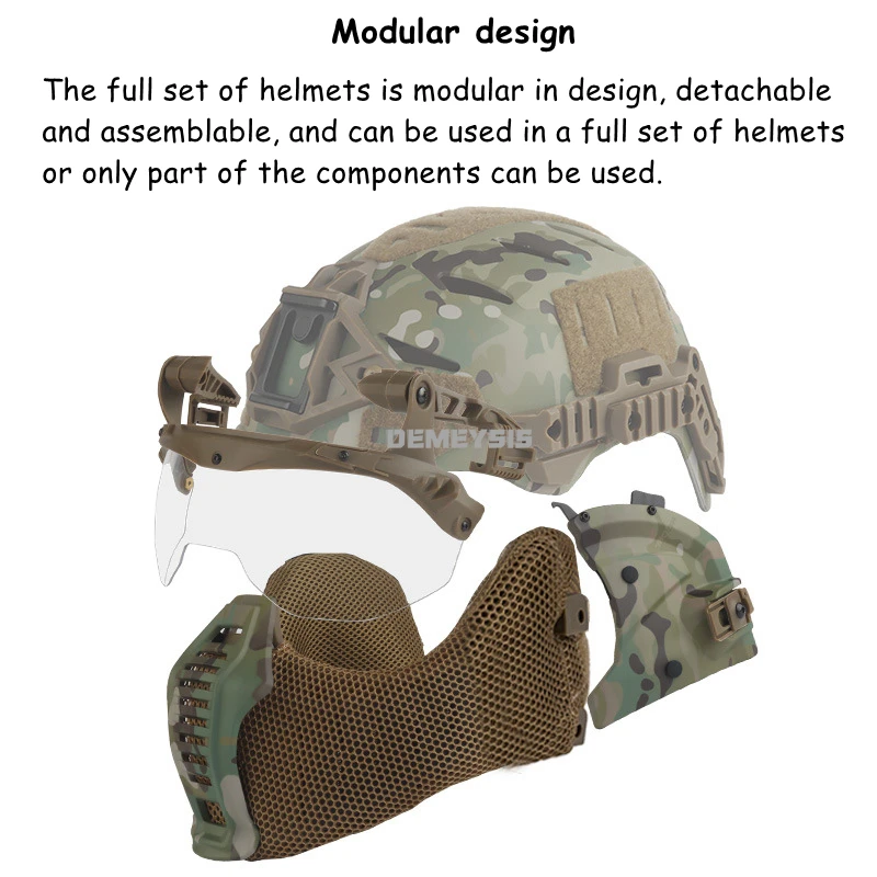 Wendy 3,0 Casco Táctico Protección Completa Airsoft, Caza y Paintball - imagen 4