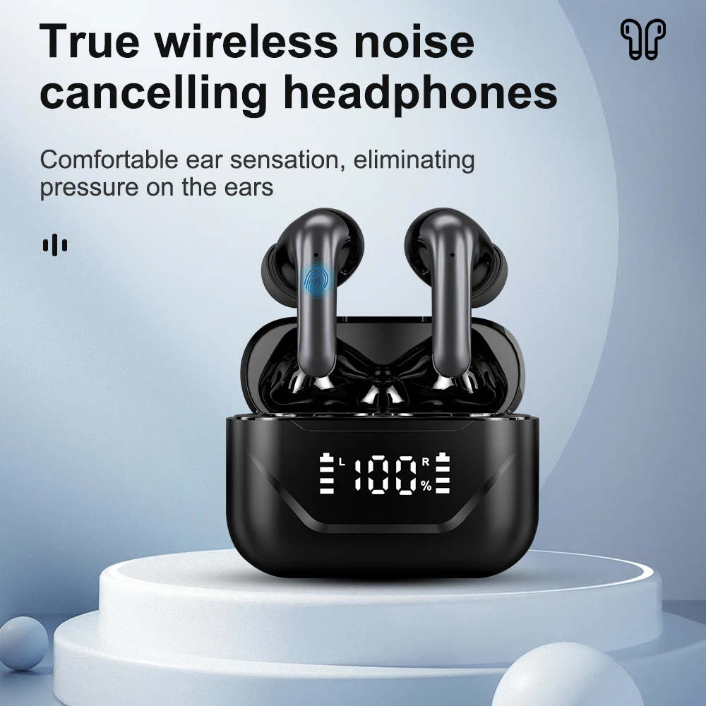 

Wireless Earphones with Bluetooth 5.4, Mic Call Noise Reduction ANC ENC, 32H Playtimes Wireless Earbuds Bluetooth Headphones