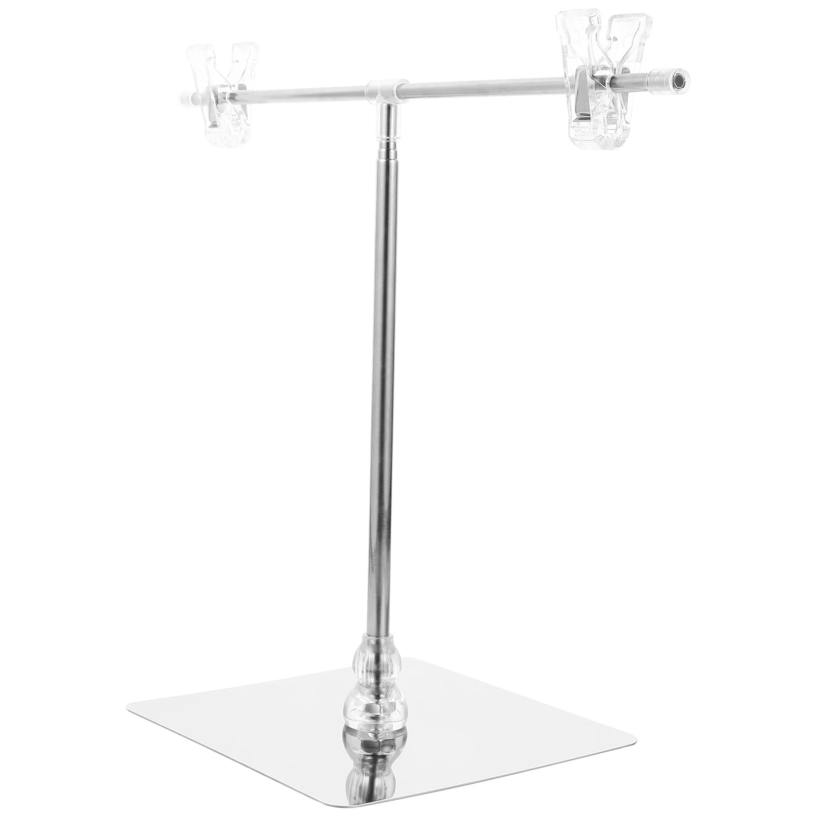 

T Shaped Poster Display Holder Adjustable Banner Stand Clip Stable for Store Desktop Use Banner Holder