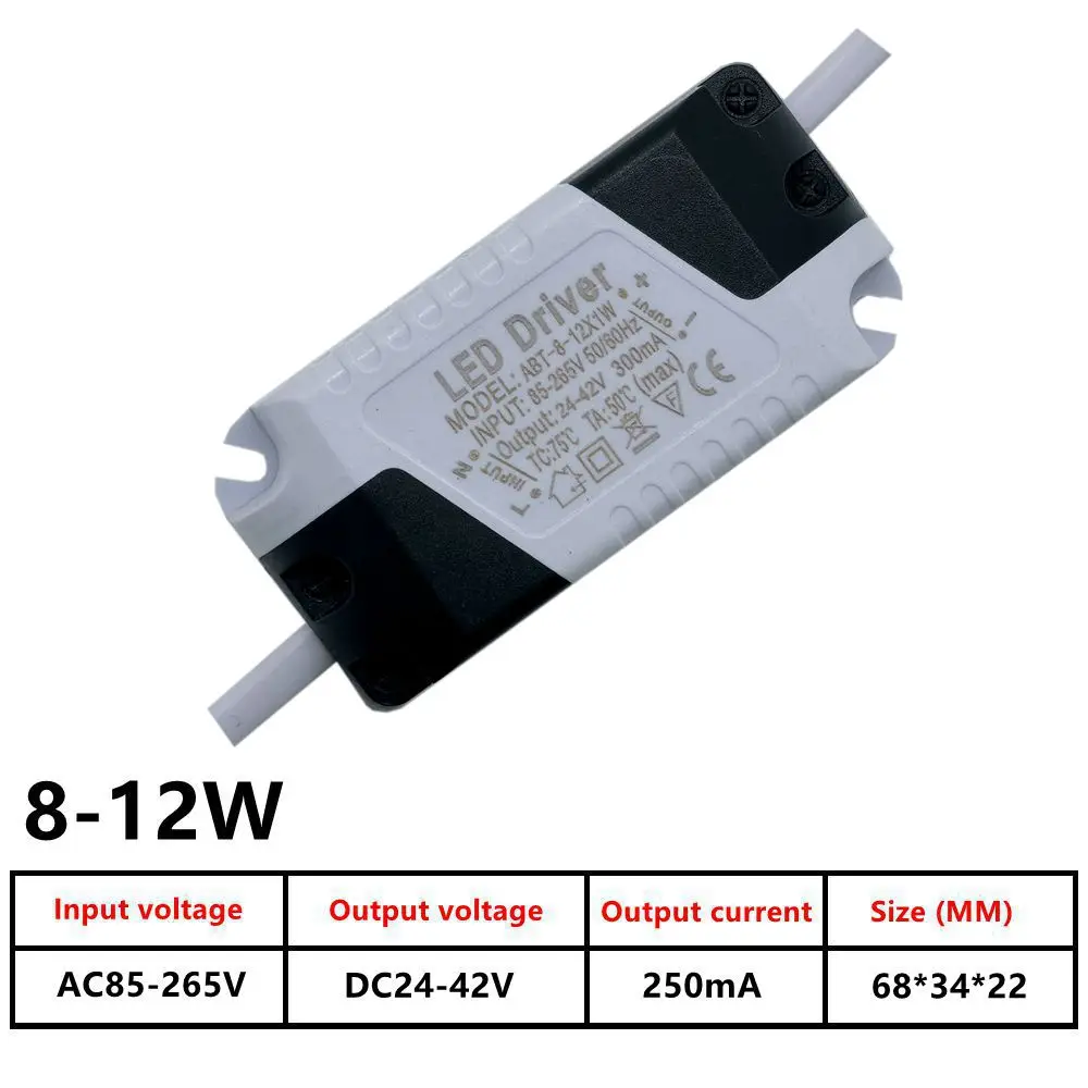 LED driver power supply 1-3W 3-5W 4-7W 8-12W 12-18W 18-24W 25-36W constant current isolation transformer LED lamp external power